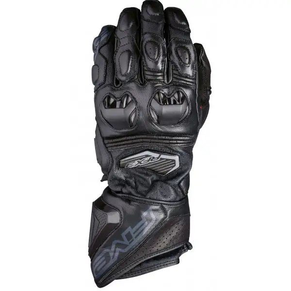 Five RFX3 summer leather motorcycle gloves Black