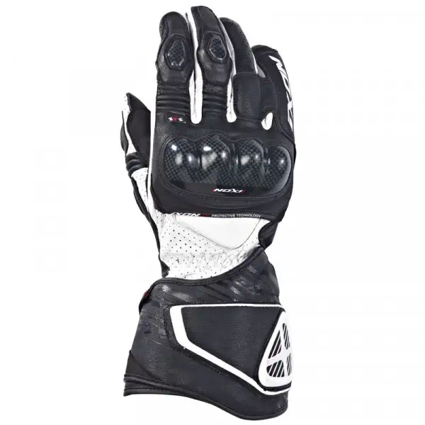 Ixon RS Circuit HP summer motorcycle leather gloves black white