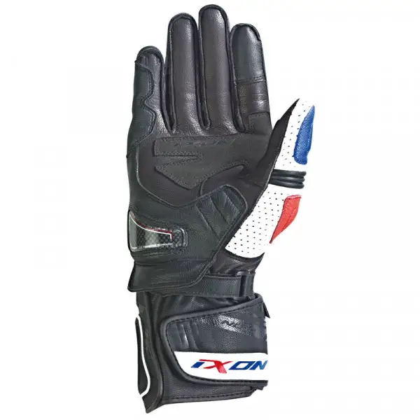 Ixon RS Circuit HP summer motorcycle leather gloves black white red blue