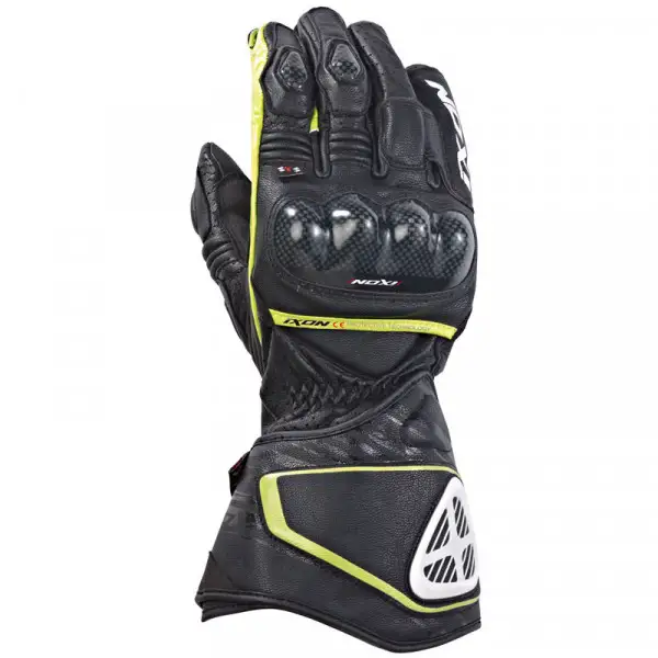 Ixon RS Circuit HP summer motorcycle leather gloves black yellow