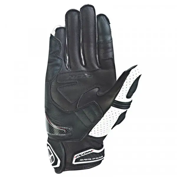 Ixon RS Pistol HP summer motorcycle leather gloves black white
