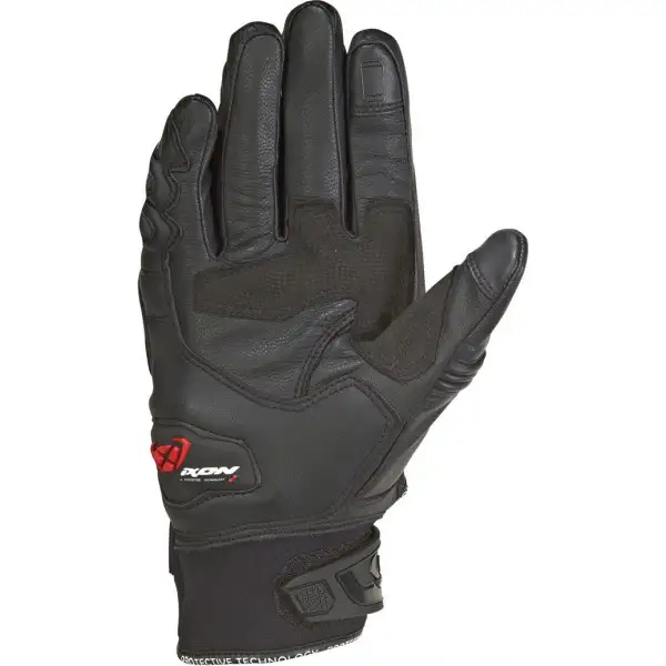 Ixon RS RING leather and tex summer gloves Black