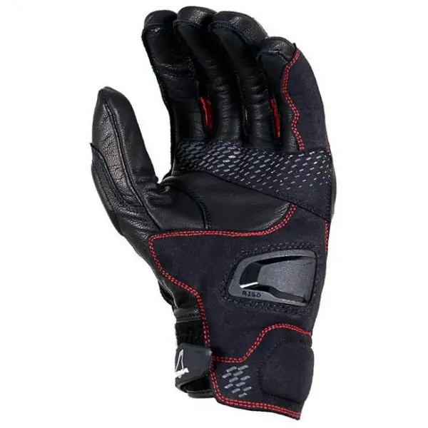 Macna Chicane leather summer gloves Black Red