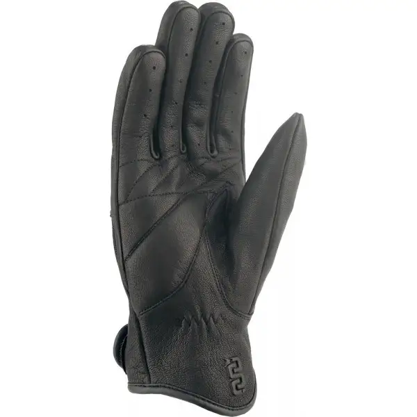 Summer leather motorcycle gloves OJ ROUGH Black