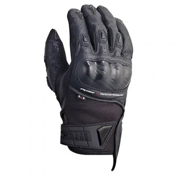 Ixon Rs Burn HP motorcycle Leather Gloves Black