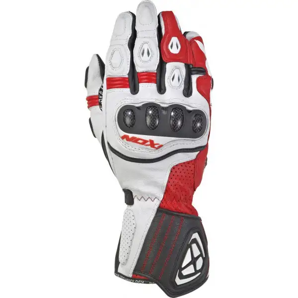 Ixon RS TILT leather gloves Black White Red