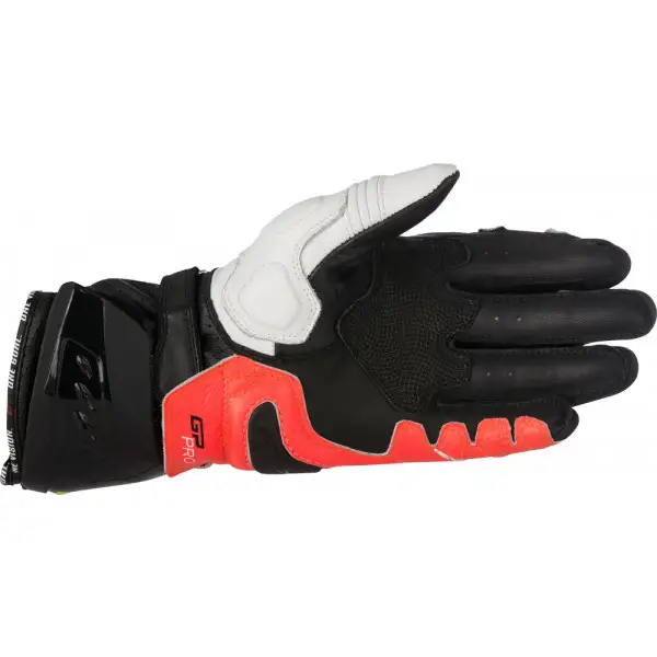 Alpinestars GP Pro R2 leather gloves black white red