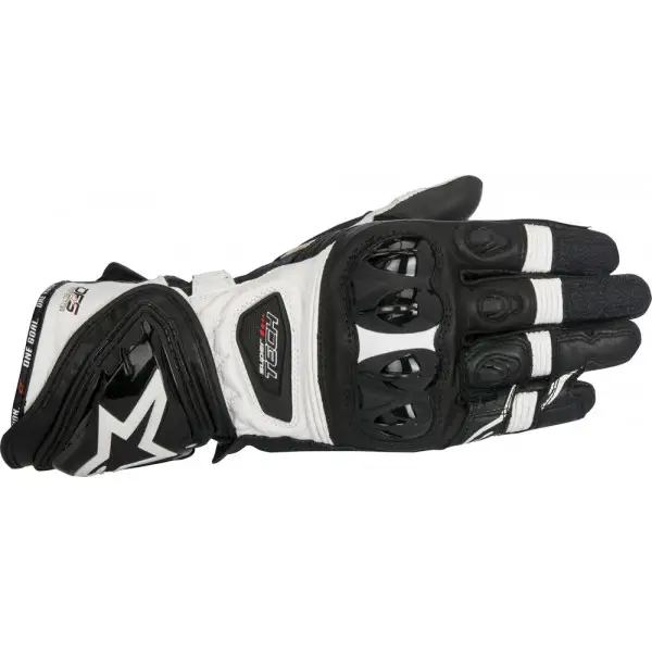 Alpinestars Supertech leather gloves black white