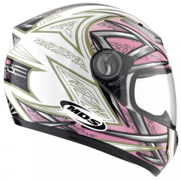 MDS by AGV Sprinter Multi Heritage FF Helmet - Col. White/Pink