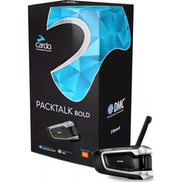 Cardo PACKTALK BOLD Bluetooth intercom up to 8000 mt Single pack