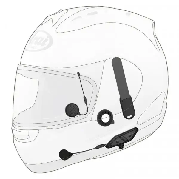 Sena 10U interphone Bluetooth specific for Arai full face helmet with remote control single