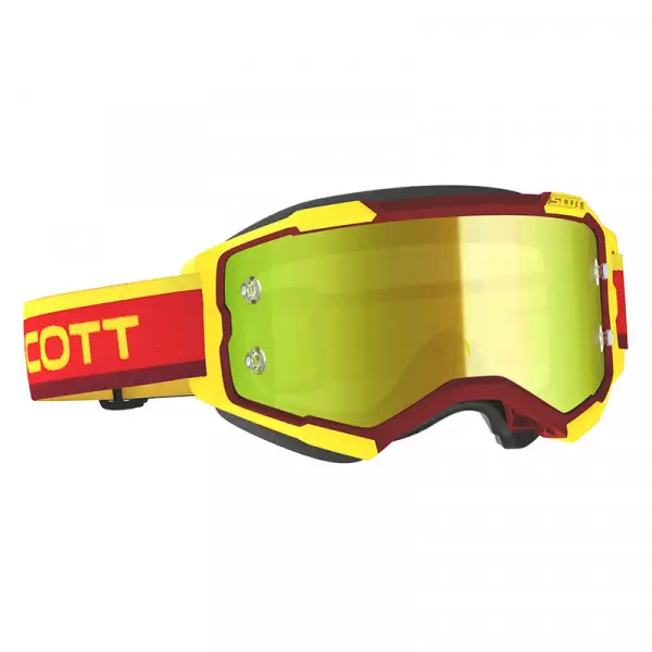 Scott Off-road Goggles Fury red yellow lens yellow chrome