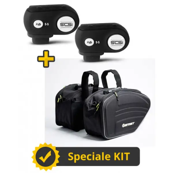 Kit Viaggio - Coppia di borse laterali Befast SB900 + Coppia di interfoni Pilota passeggero SCS S5