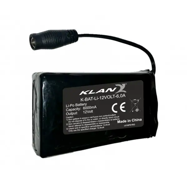 Universal battery kit Klan 12volt 6.0ah