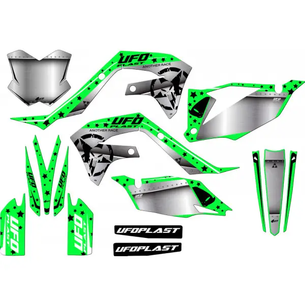Ufo Stardust graphic kit for Kawasaki Fluo green