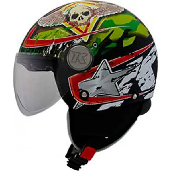 Casco demi-jet KYT VooDoo SKULL