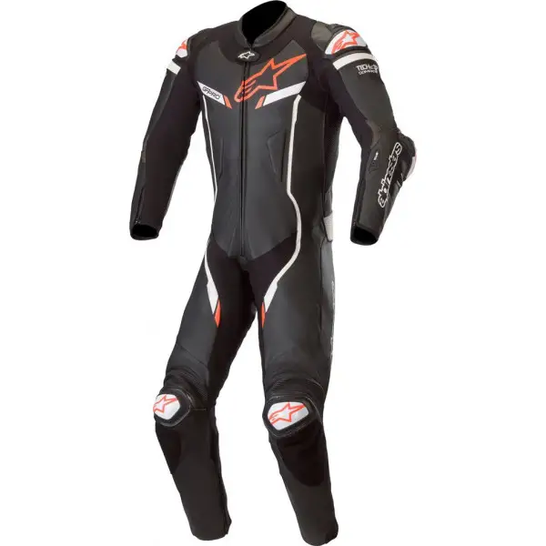 Tuta moto pelle intera Alpinestars GP PRO V2 TECH-AIR COMPATIBLE Nero Bianco Rosso