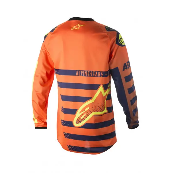 Alpinestars cross jersey Racer Braap fluo orange dark blue white