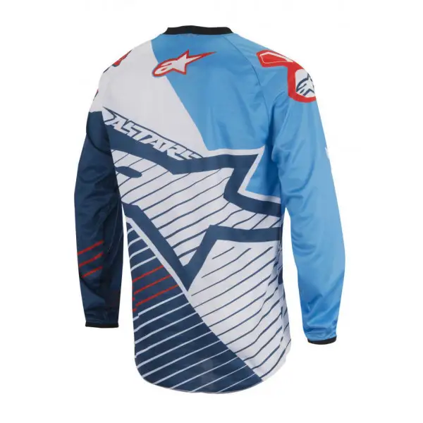 Alpinestars Racer Braap off road jersey Cyan White dark Blue