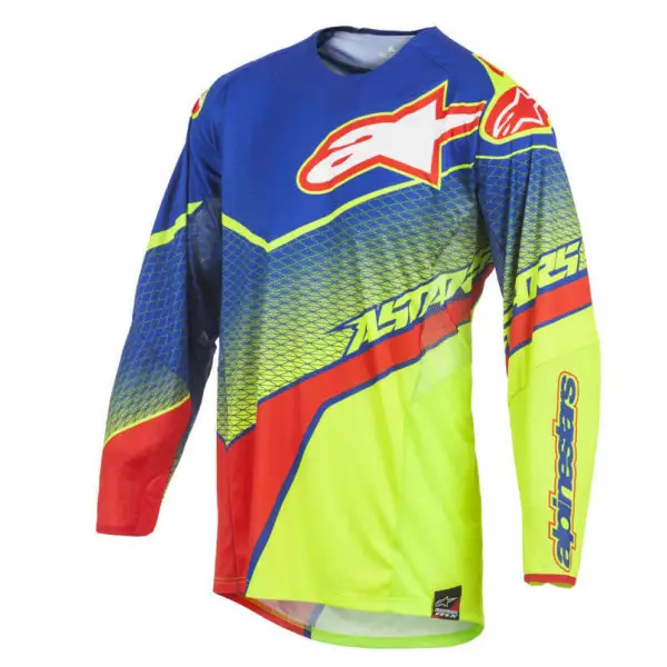 Alpinestars Techstar Venom off road jersey Blu Yellow fluo Red