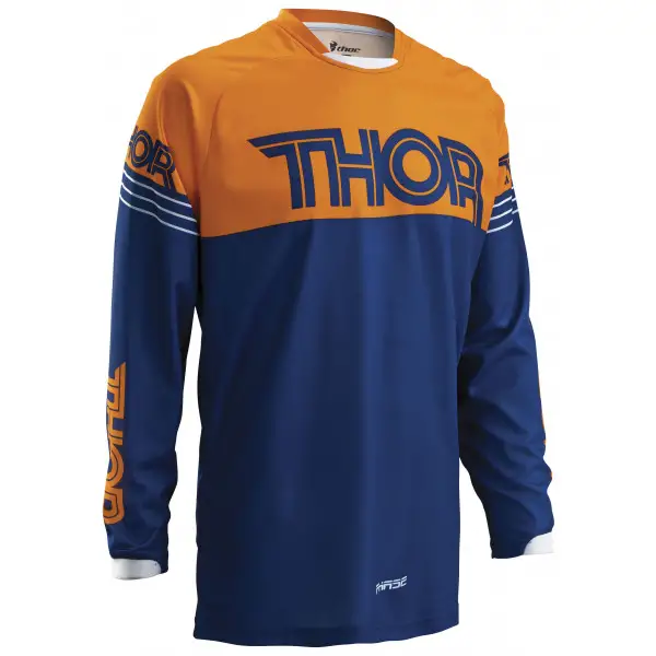 Maglia cross bambino Thor Phase Hyperion navy arancio