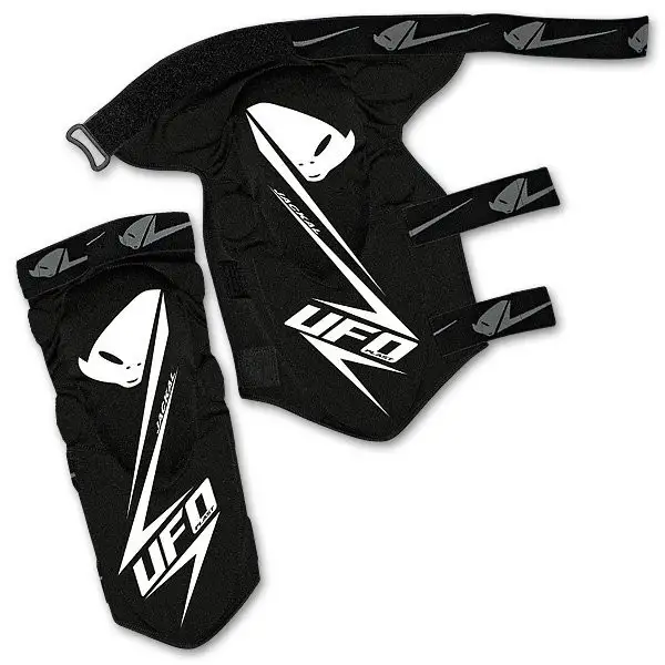 Ufo Plast Jackal knee-shin guard Black White