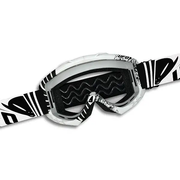 Ufo Plast Bullet cross goggles White Black