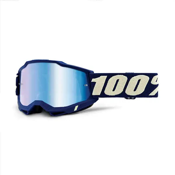 100% Accuri 2 deepmarine cross goggle mirror blu lens