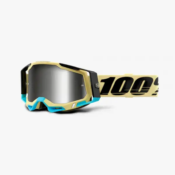 100% RACECRAFT 2 AIRBLAST cross goggles Silver mirror lens