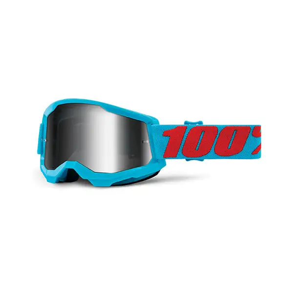 100% Strata 2 summit cross goggle mirror silver lens
