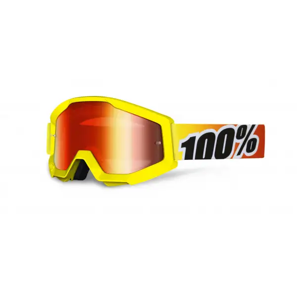 100% Strata Sunny Days goggles cross mirrored lens