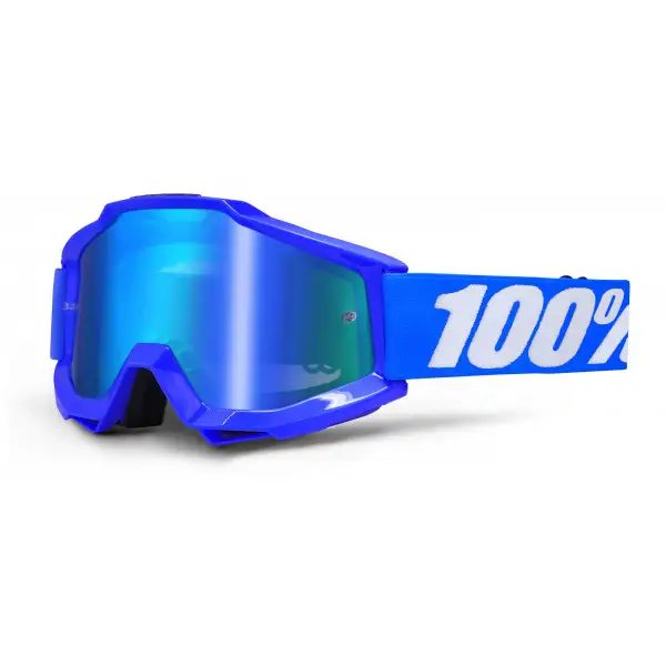 Occhiali cross 100% Accuri REFLEX BLUE lente specchiata