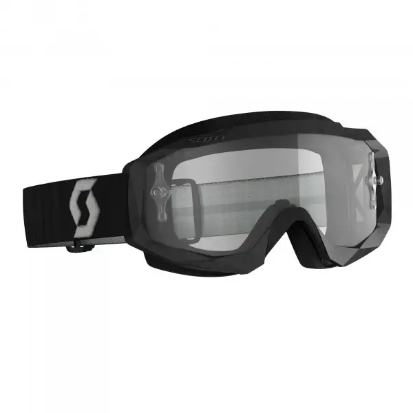 Scott HUSTLE X MX cross goggles Black Grey clear Lens
