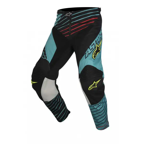 Alpinestars Racer Braap off road pants Teal Black Yellow fluo