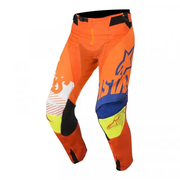Alpinestars Youth Racer Screamer Pants Orange Fl Blue White Yellow Fl