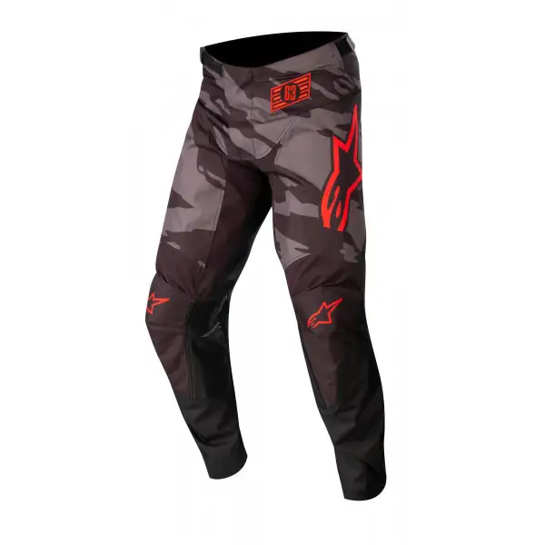 Alpinestars YOUTH RACER TACTICAL kid MX Pants Black Gray Camo Red Fluo