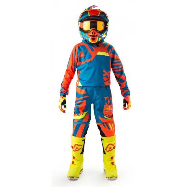 Amazon Fitcross kid off road pants red blue yellow