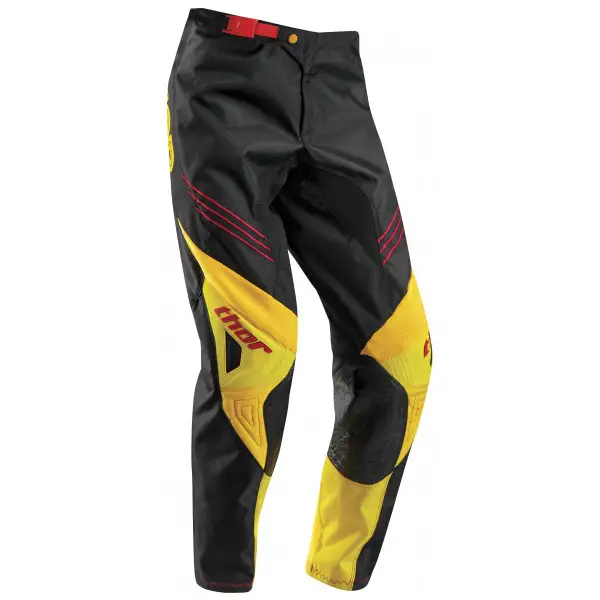 Pantaloni cross Thor Phase Hyperion nero giallo oro