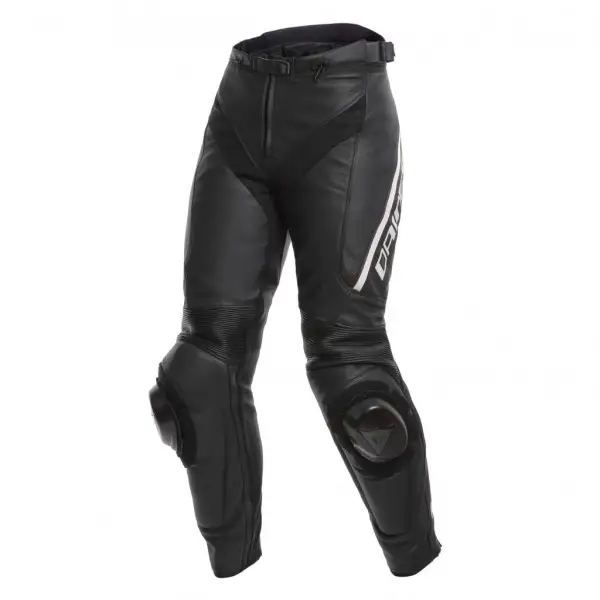 Dainese DELTA 3 LADY leather trousers black black white