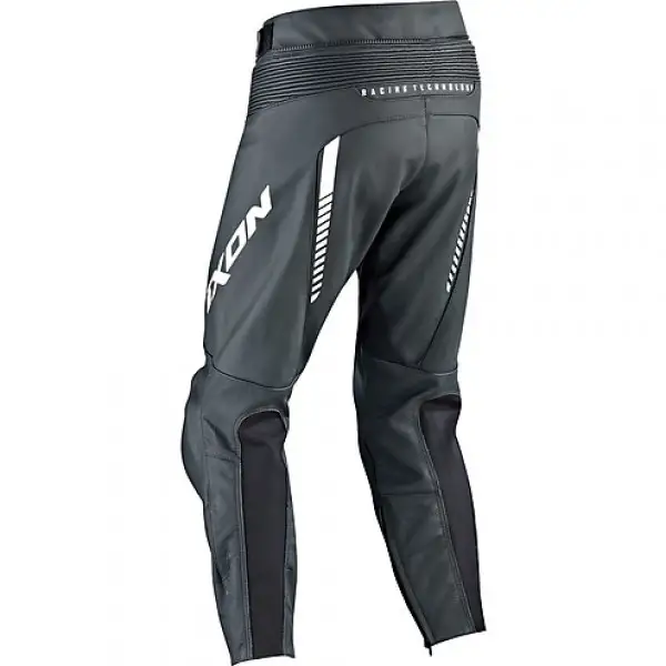 Ixon leather trousers Fighter black white