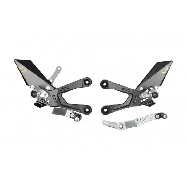 Lightech adjustable rear sets FTRYA016 with fixed footrests for YAMAHA