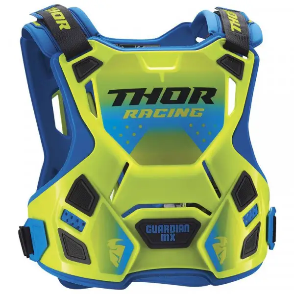 Thor Youth Guardian Mx Roost Deflector chest protector Flo Green Blue
