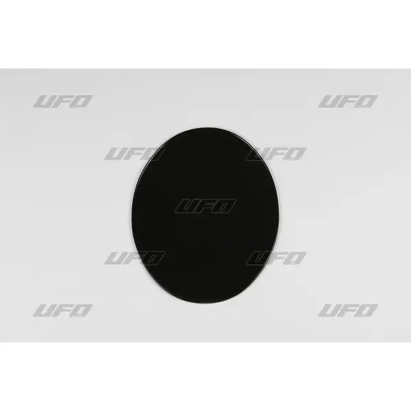 Vintage UFO front oval number plate from 1970 Black