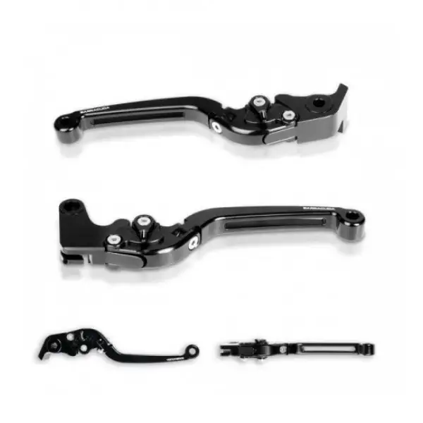 Adjustable brake and clutch lever protection Barracuda DN8127 Black for Ducati