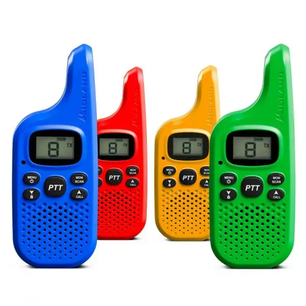 Midland XT5 transceivers 4 pieces Blue Red Yellow Green 4 km