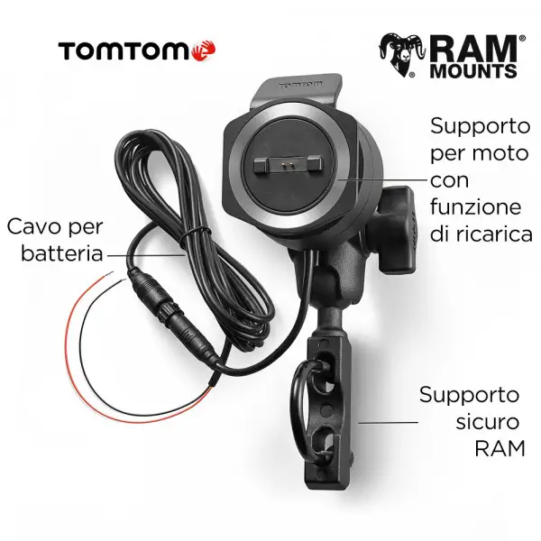 Navigatore moto TomTom Rider 550 Premium Pack con accessori extra