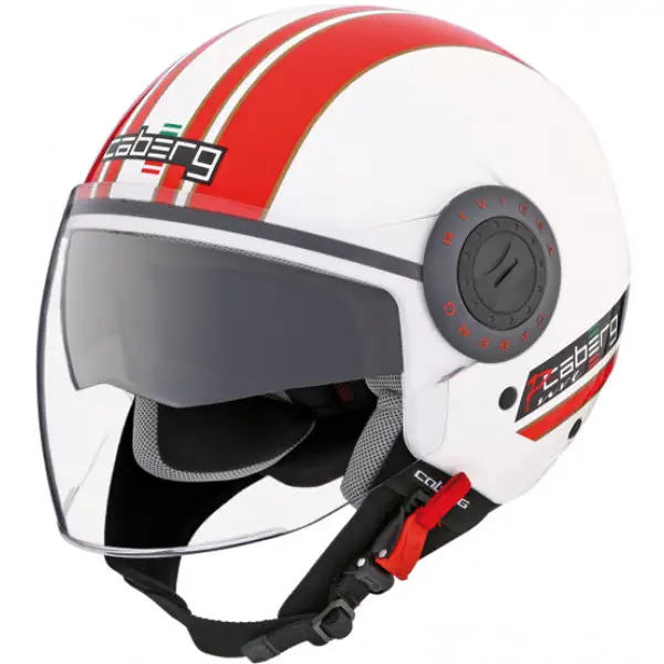 Caberg Riviera V2+Pure jet helmet col. white-red