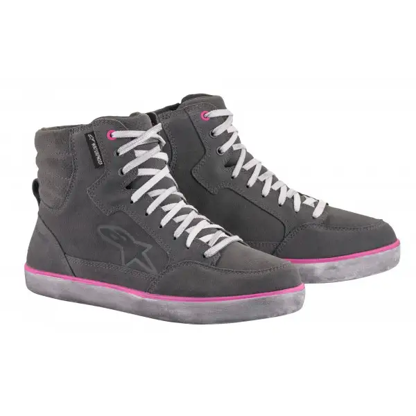 Alpinestars J-6 WATERPROOF woman shoes Light Grey Fuchsia