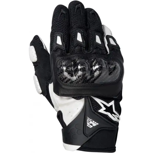 Alpinestars SMX-2 Air Carbon motorcycle gloves black-white