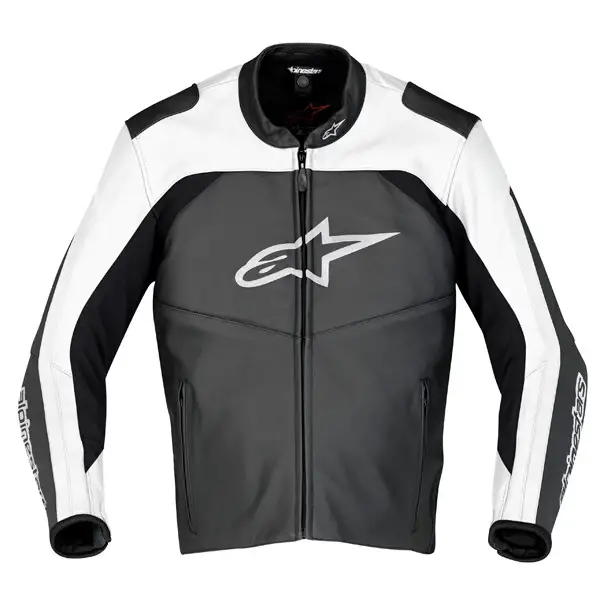 Alpinestars SP Leather motorcycle jacket black-white